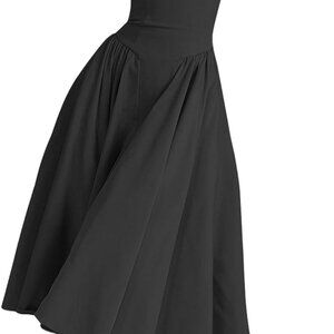 Women's Floral Corset Dress Polyester Midi A-Line Pockets Prom Casual